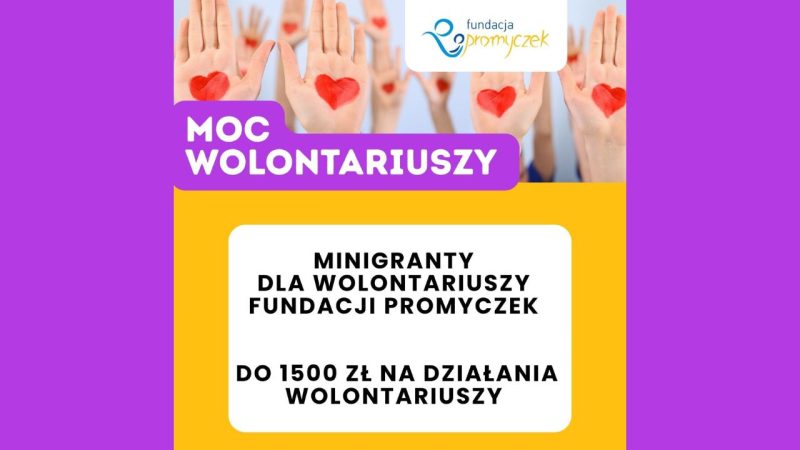 moc wolontariuszy minigranty edycja II 2026 Fundacja Promyczek